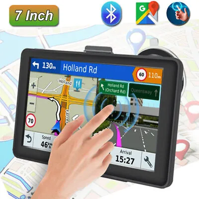 7  Car Truck Sat Nav GPS Navigation Touch Screen 8GB Free Lifetime UK&EU Maps • £41.99