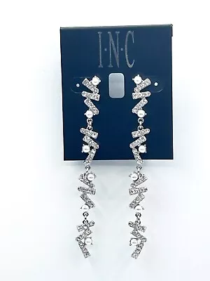 I.N.C. International Concepts Silver-Tone Pavé & Imitation Pearl Drop Earrings • $13.99