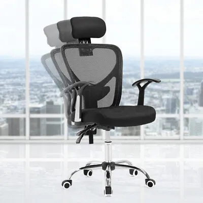 Adjustable Breathable Ergo Mesh Office Computer Chair W/ Lumbar Support - Black • $119.95
