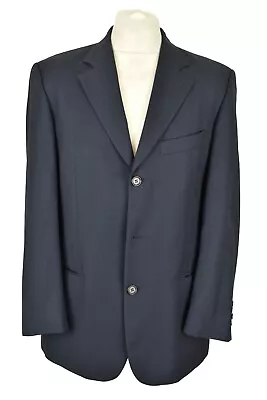 $49.51 • Buy HUGO BOSS Blue Blazer Size 50 Trousers Size 50 Suit Mens Wool Button Up