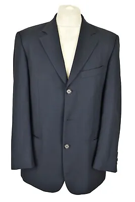 HUGO BOSS Blue Blazer Size 50 Trousers Size 50 Suit Mens Wool Button Up • $32.70