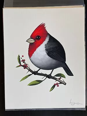 Mike Mitchell Red-Crested Cardinal Fat Bird • $80