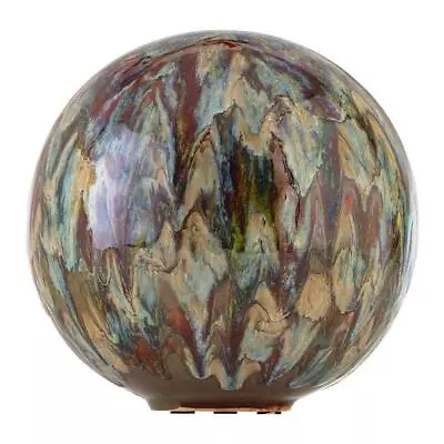 Alpine Corporation Gazing Globe 10  Multi-Colored Glazed Ceramic Garden Decor • £53.02