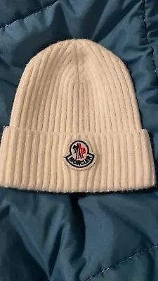 Moncler Unisex White Beanie *GREAT CONDITION* • $180