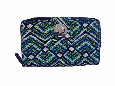 NWT Vera Bradley RFID  Turn Lock Wallet IPhone Rain Forest Free Shipping • $29.99