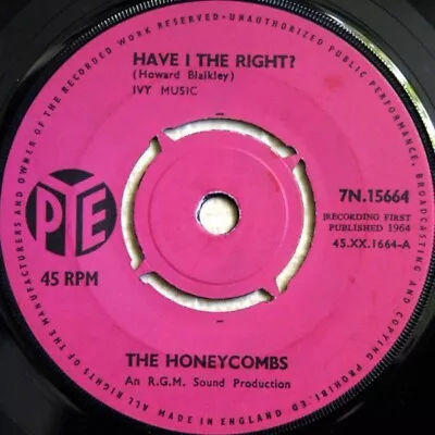 The Honeycombs - Have I The Right? (7  Single Pus) • £8.49