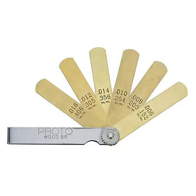 6 Blade Non-Magnetic Feeler Gauge Set 1/2  X 3  Blades • $17.80