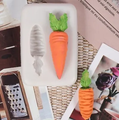 3D Carrot Silicone Icing Mould Baking Chocolate Cake Sugar Craft Topper Fondant • £3.89