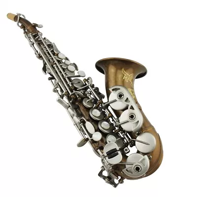 Eastern Music Yani Style Vintage Nickle Curved Soprano Saxophone Soprano Sax • $399