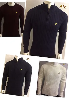 £19.99 • Buy Lyle And Scott Long Sleeve Quarter Zip Cable Net Jumper (sweater)
