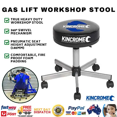 Kincrome Gas Lift Workshop Foam Padded Adjustable Height Mechanic Stool K8108 • $327.69