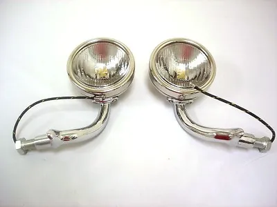 1930 1931 Ford Model A Deluxe Stainless Cowl Lamps Lights 6 Volt Complete W Lens • $199.87