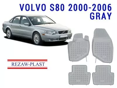 Rezaw-Plast Floor Mats For Volvo S80 2000-2006 All Weather Rubber Mat Set Gray  • $119.99