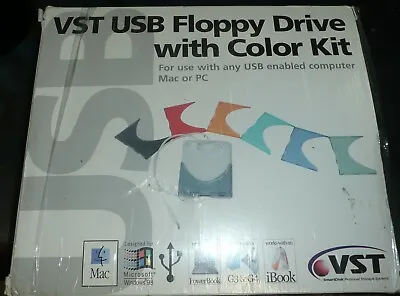 VST USB Floppy Drive W/ Color Kit USB Windows + Mac - 7 COLORS - IN BOX FDUSB • $44.95