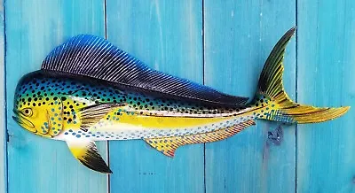 Mahi Hand Painted 18  Replica Dorado Wall Mount Sculpture Game Fish Salt Water  • $26.50