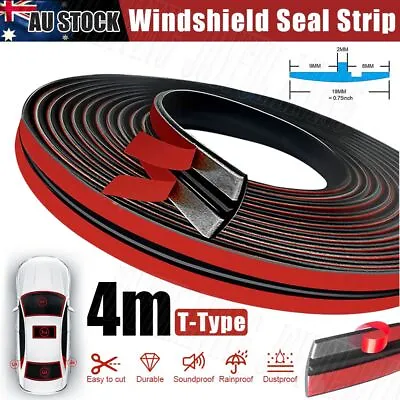 $11.25 • Buy 4m Car Windshield Sunroof Rubber Rear Window Roof Edge Seal Strip Protector Trim