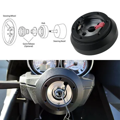 Black Steering Wheel Short Hub Adapter For Nissan 240SX S13 S14 Maxima 1989-1998 • $33