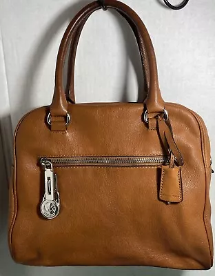 Michael Kors Leather Shoulder Satchel Tote Handbag Chestnut Brown • $34