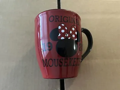 Disney Minnie Mouse Red Coffee Mug Ears Original 1928 Mouseketeer • $17
