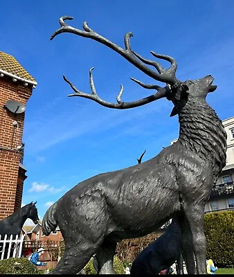 Life Size Solid Bronze Stag Garden Ornament Full Bronze 3 Metres+ Tall • £9995