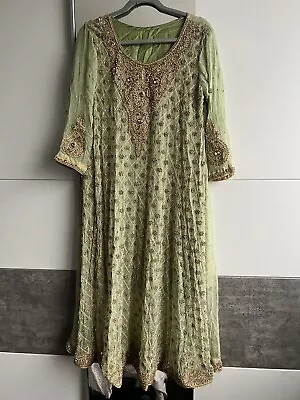 Asian Pakistani Indian Wedding/Party Wear Dress Frock Dress/ethnic Size M • £42