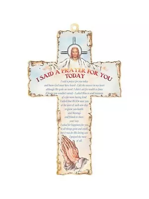 I Said A Prayer For You Today Wooden Cross WOOD WALL CROSS 6  Crucifix Prayer • £3.95