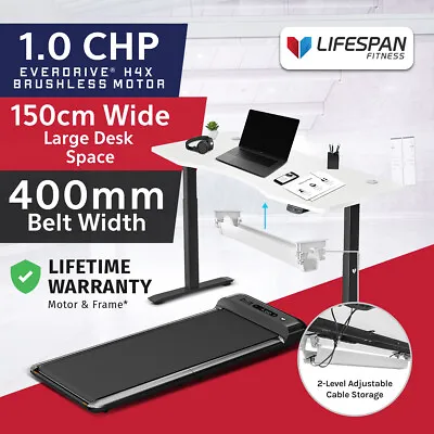 $1659 • Buy NEW Lifespan Fitness WalkingPad M2 Treadmill With ErgoDesk Automatic White Stand