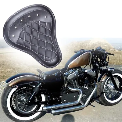 Bobber Motorcycle Solo Seat Leather For Harley Davidson Sportster XL883 1200 • $75.15