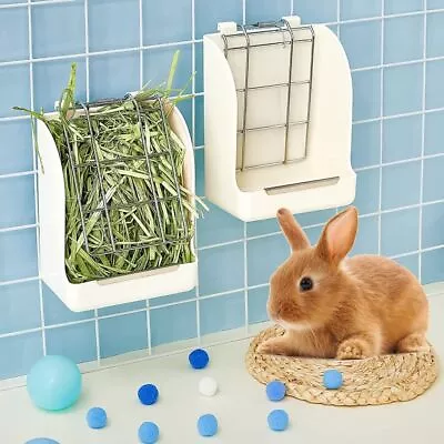 Rabbit Hay Feeder Cage Hanging Feeding Rack Grass Holder For Small Pet Animals • $14.99