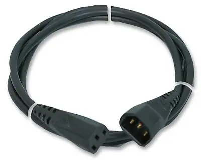 IEC Male Female Kettle Lead Power Extension Cable C14/C13 0.5m/1m/2m/3m/5m/10m • £3.99