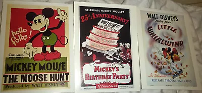 Disney Mickey Mouse Postcards Post Card Lot Of 3 Vintage Un Used New • $9.88