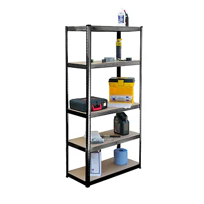 5 Tier Boltless Garage Shelving Heavy Duty Metal Storage Shelves Racking Unit  • £29.49