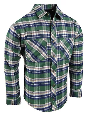 Plaid Flannel Mens Shirt Soft NEW Colors Double Chest Pockets Button Up Western • $15.95