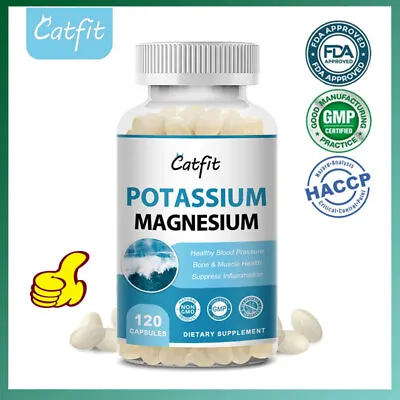 Potassium 75Mg + Magnesium 150Mg Capsules For Muscle Bone Heart Health Support • $14.66