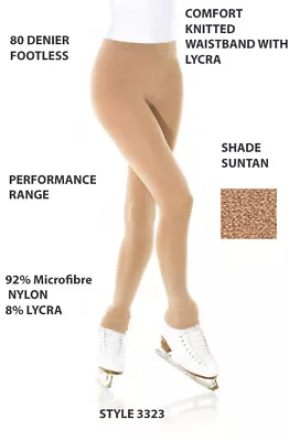 New Mondor 3323 Ultra Opaque Footless Ice Skating Tights - Child & Adult Sizes • £14.50