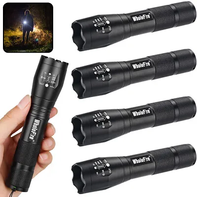 5Pack Tactical Police LED Flashlight High Powered 5-Mode T6 Mini Torch Aluminum • $18.95