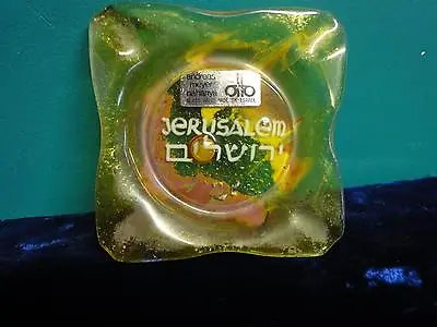 Nahariya Art Glass Ashtray By Andreas Meyer Glass Hand Made In Israel Jerusalem  • $17.50