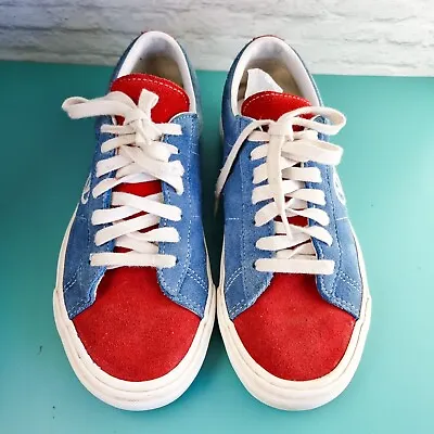 VANS SID DX Anaheim Red Blue Skate Shoes Men's US 8 Women's US 9.5 Unisex Suede • $39