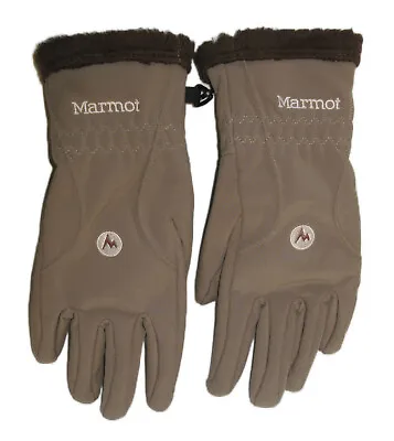 Marmot Fuzzy Wuzzy Gloves For Women With Faux Fur Trim Beige Sz Small S • $17.95