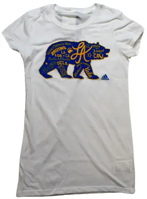 Adidas Womens UCLA Bruins Bruin Bear Graphic White Shirt NWT Small • $9.99