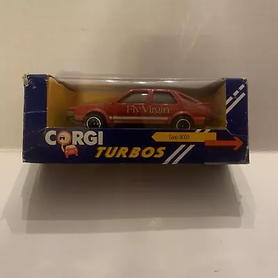 New Old Stock 1986 Corgi Turbos C106/2 Saab 9000 ‘FLY VIRGIN' Die Cast Car • $12