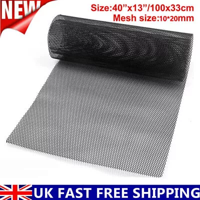 100*33cm Grill Mesh Aluminium Alloy Car Bumper Vent Metal Rhombic Grille Net UK • £8.95