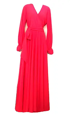 Meghan Los Angeles  SZ M Women's Lily Pad Maxi Dress Red - NWOT • $70