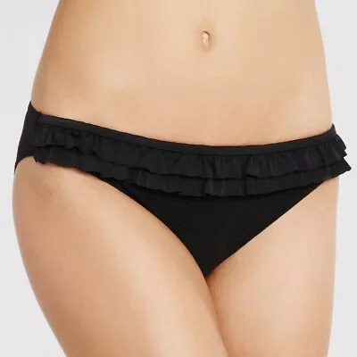 LADIES BLACK BIKINI BRIEF Marie Meili Bay Breeze Size 12 NEW • £7.50