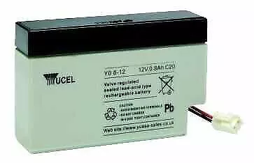 YUASA - Yucel 12V 0.8Ah Sealed Lead Acid Battery • £24.03