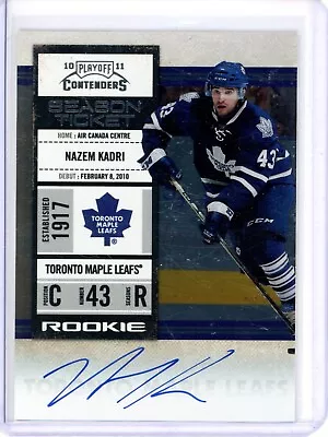 2010-11 Playoff Contenders Nazem Kadri 163 Rookie Ticket Auto Maple Leafs Flames • $17.99