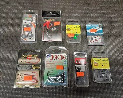 Lot Of Assorted Jigs And Hooks Fishing Tackle Round Head Wahoo! Matzuo • $29.99