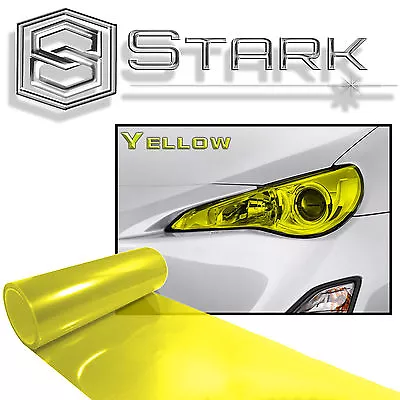 12  X 24  In Yellow Tint Headlights Tail Lights Fog Lights Vinyl Wrap Film (B) • $8.29