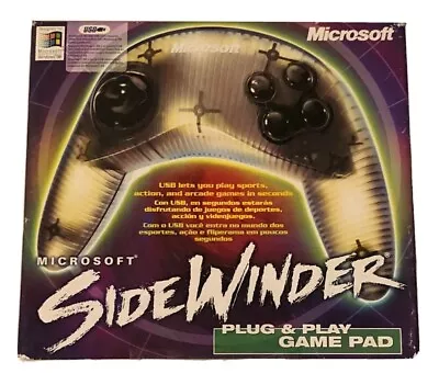 Microsoft Sidewinder Plug & Play PC Game Pad Green USB Original Box Vintage • $29.99