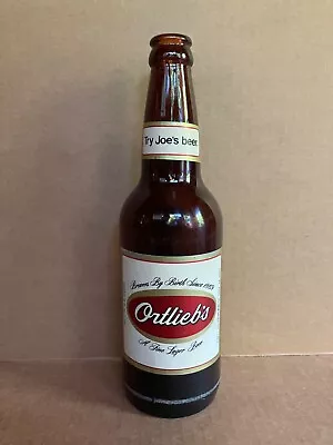 Vintage Ortlieb's Fine Lager Beer  Try Joe's Beer  16 Oz Empty Bottle 9.5  Ht • $9.99